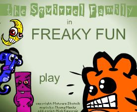 Game "The squirrel Family in Freaky Fun"